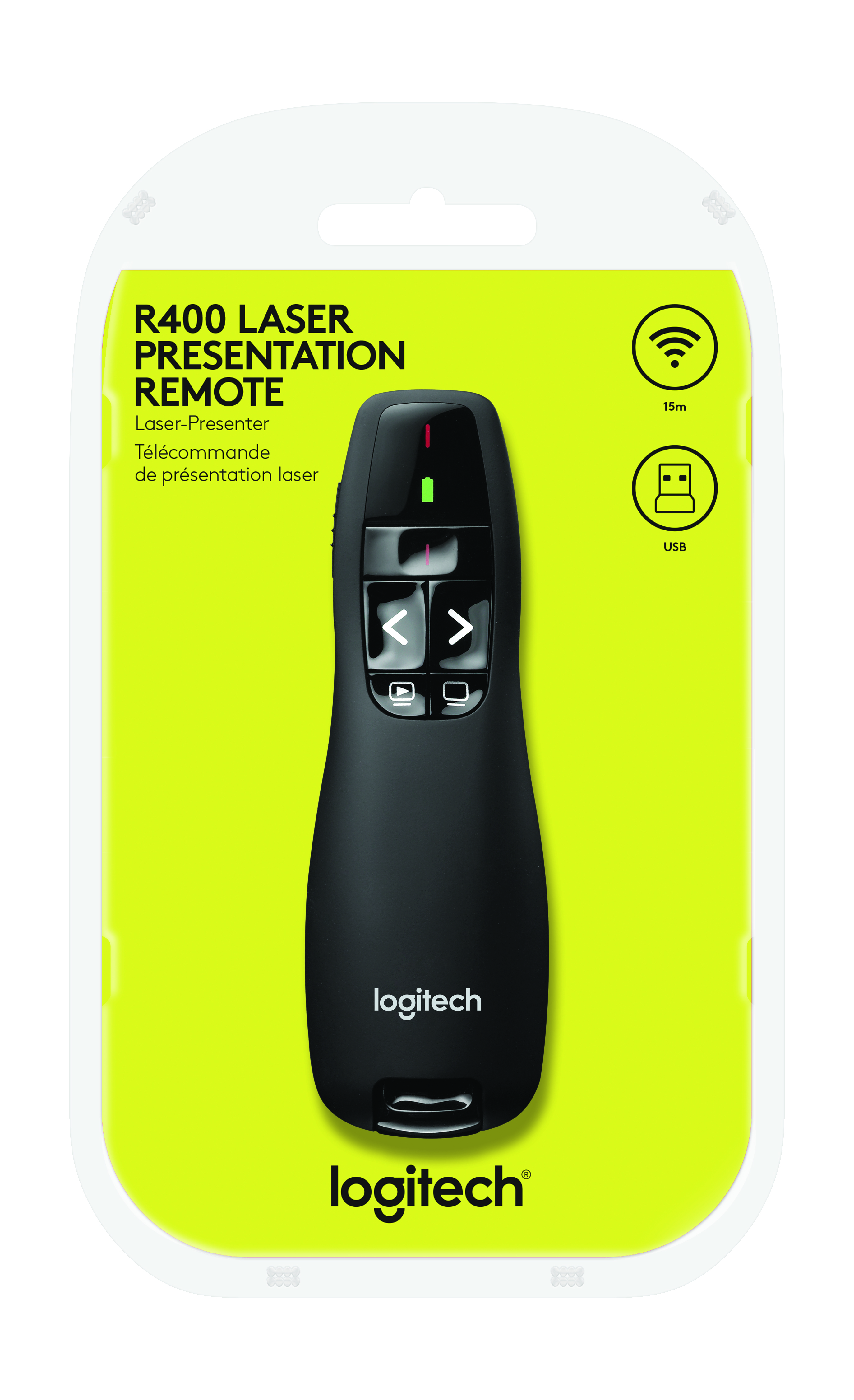 Logitech Presenter R400, Wireless, 2.4GHz, Black | LOGITECH-910-001356 ...