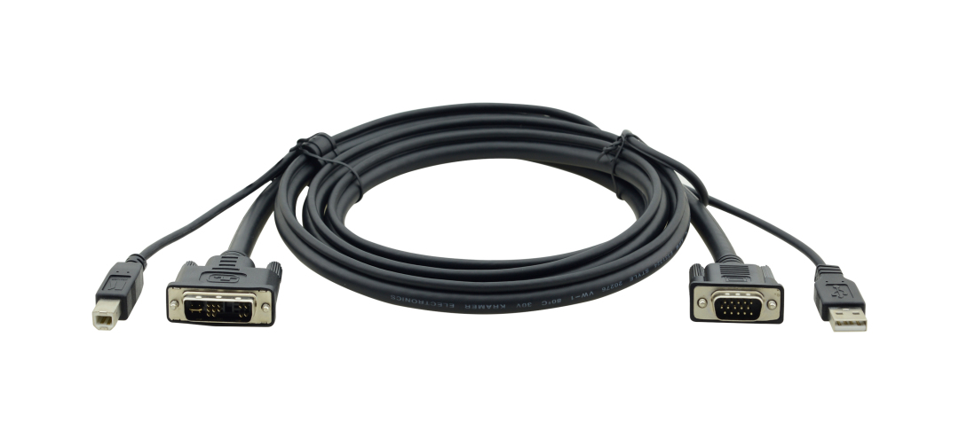 KRAMER C-KVM/3-6 KVM CABLE VGA TO DVI-A AND USB (A-B) (94-000124)